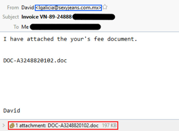 Document Macro Malware Example, with Attachment
