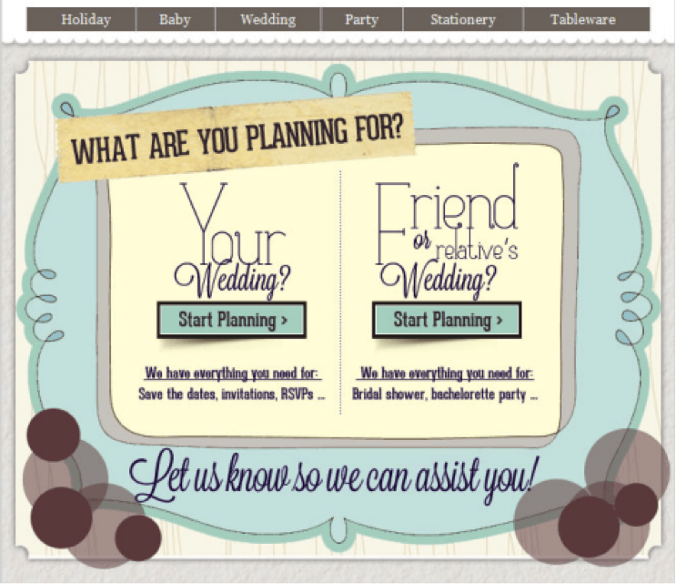 example wedding email
