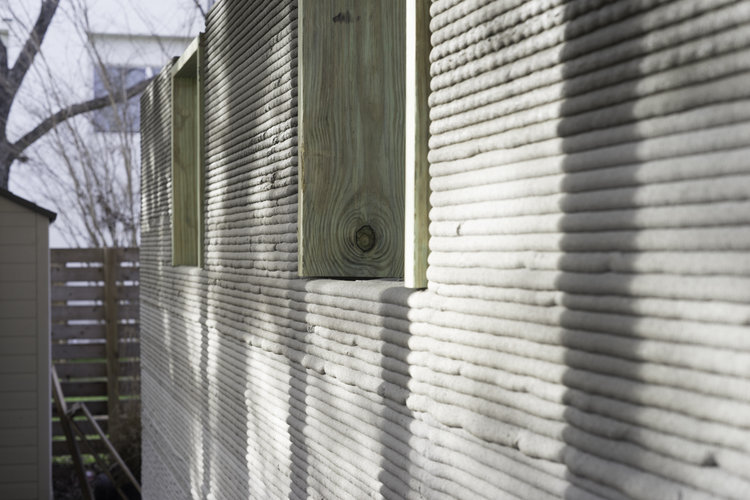 A Close Up of the 3D Printed Home