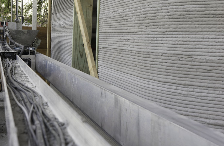 Exterior of the 3D Printed Home in Progress