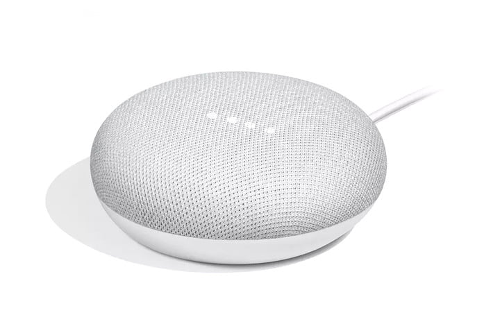 The Google Home Mini in White