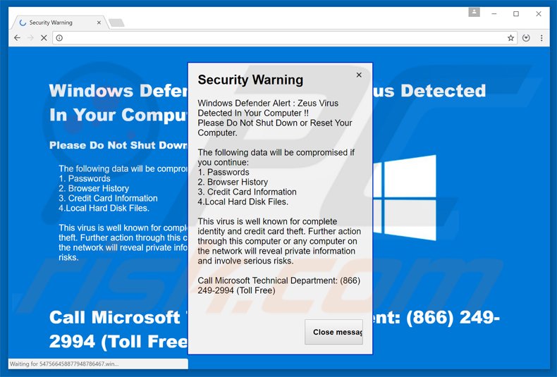 Microsoft Pop Up Scam