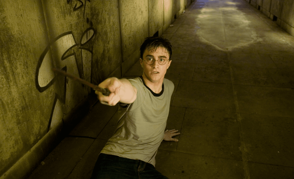 High Angle Shot of Harry Potter