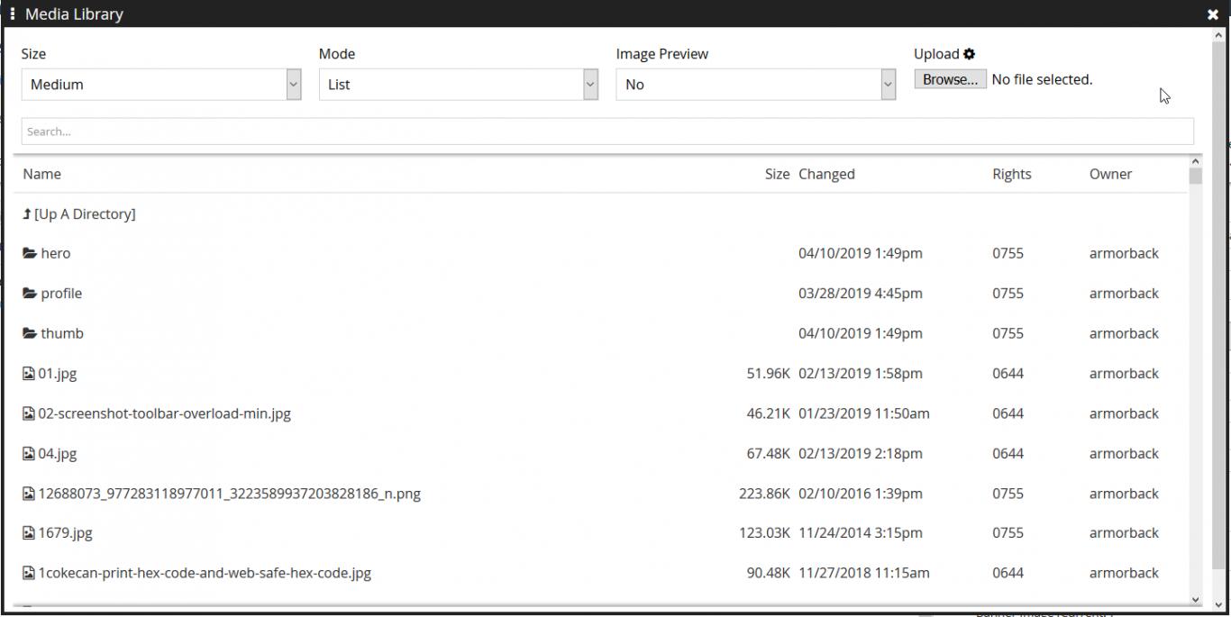 An image of the Arrow Media Library