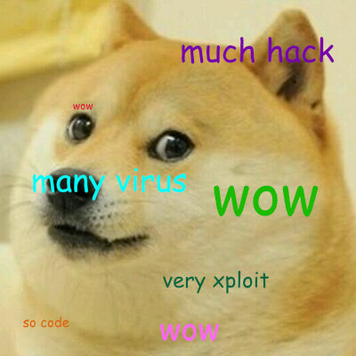 A Shiba Inu dog with comically mispelled words in comic sans font in the style of the Doge Meme. Very screenreader. Much text for image. Wow.