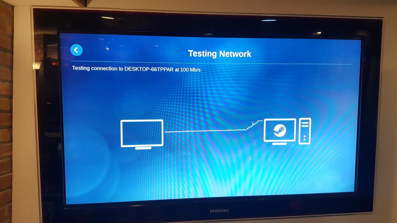 SteamLink connected to HDTV