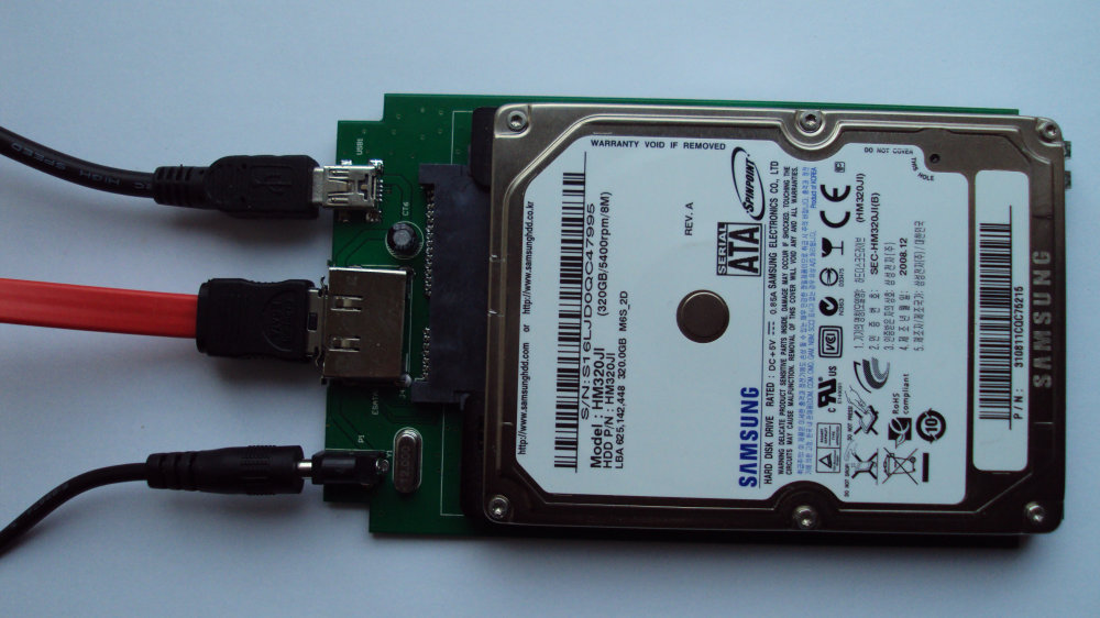 An external mounting dock for a hard-drive.